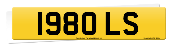 Registration number 1980 LS